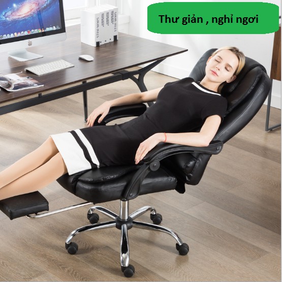 Ghế văn phòng massage 7 điểm, ngả lưng, gác chân | BigBuy360 - bigbuy360.vn
