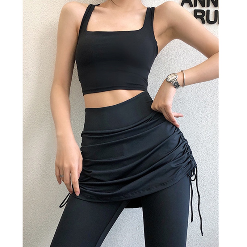 Quần Dài Giả Váy Lưng Cao Co Giãn Thời Trang Cho Nữ