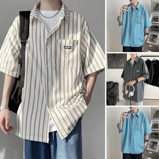 Áo Sơ Mi Nam Dáng Rộng Sọc Ca Rô Thời Trang retro Hàn Quốc Cho Nam Nữ Áo Sơ Mi Nam Tay Dài Kẻ Sọc Caro sơmi nam nữ