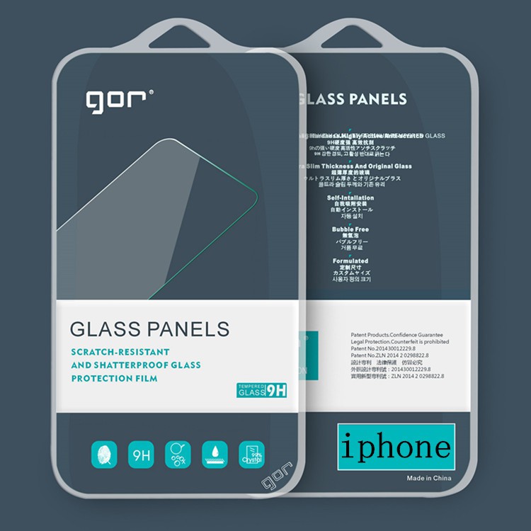 Kính cường lực GOR iPhone 5, 5s / SE, SE2 / 6, 6s / 7, 8 / 6 Plus, 6s Plus / 7 Plus, 8 Plus (Bộ 2 Tấm)