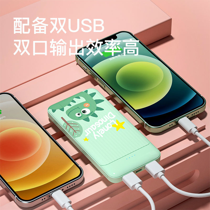 Pin Sạc Dự Phòng 10000Mah Họa Tiết Hoạt Hình Dễ Thương Cho Apple Oppo Huawei Vivo