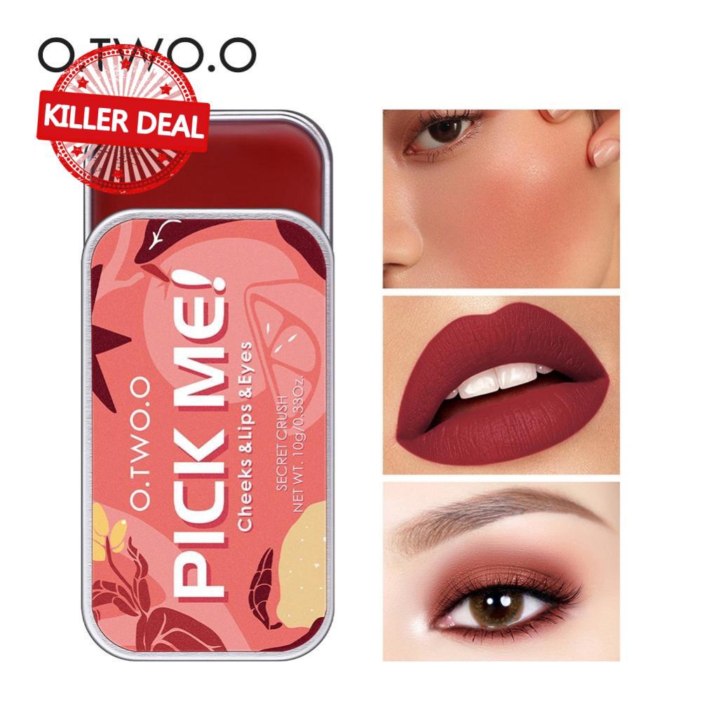 (Hàng Mới Về) Bảng Phấn Mắt / Má Hồng / Tạo Khối / Son kem O.Two.O 3 Trong 1 R7J6 | BigBuy360 - bigbuy360.vn