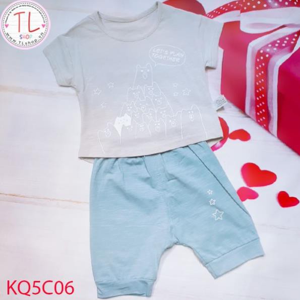 Thời Trang Trẻ Em -Bộ quần áo nam hình gấu và ngôi sao – Quần Áo Bé Trai - Bộ Bé Trai - Quần Áo Bé Gái - Bộ Bé