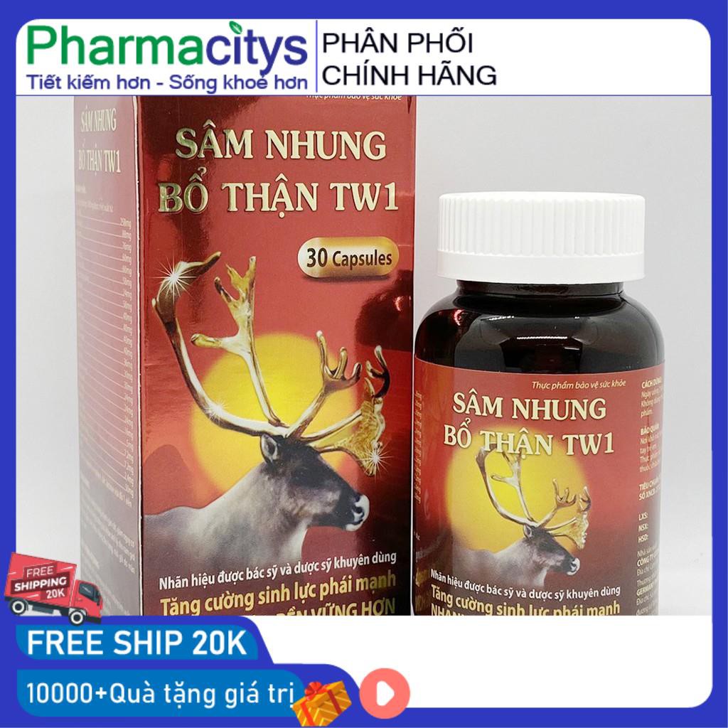 Viên uống Sâm Nhung Bổ Thận TW1 tăng cường sinh lý nam, bổ thận, tráng dương - Hộp 30 viên