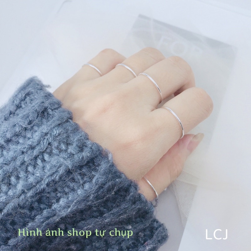 Nhẫn Bạc Trắng Trơn LCJ Jewelry, Basic, Nhiều Kích Cỡ Cho Nam Nữ- Trang Sức LCJ