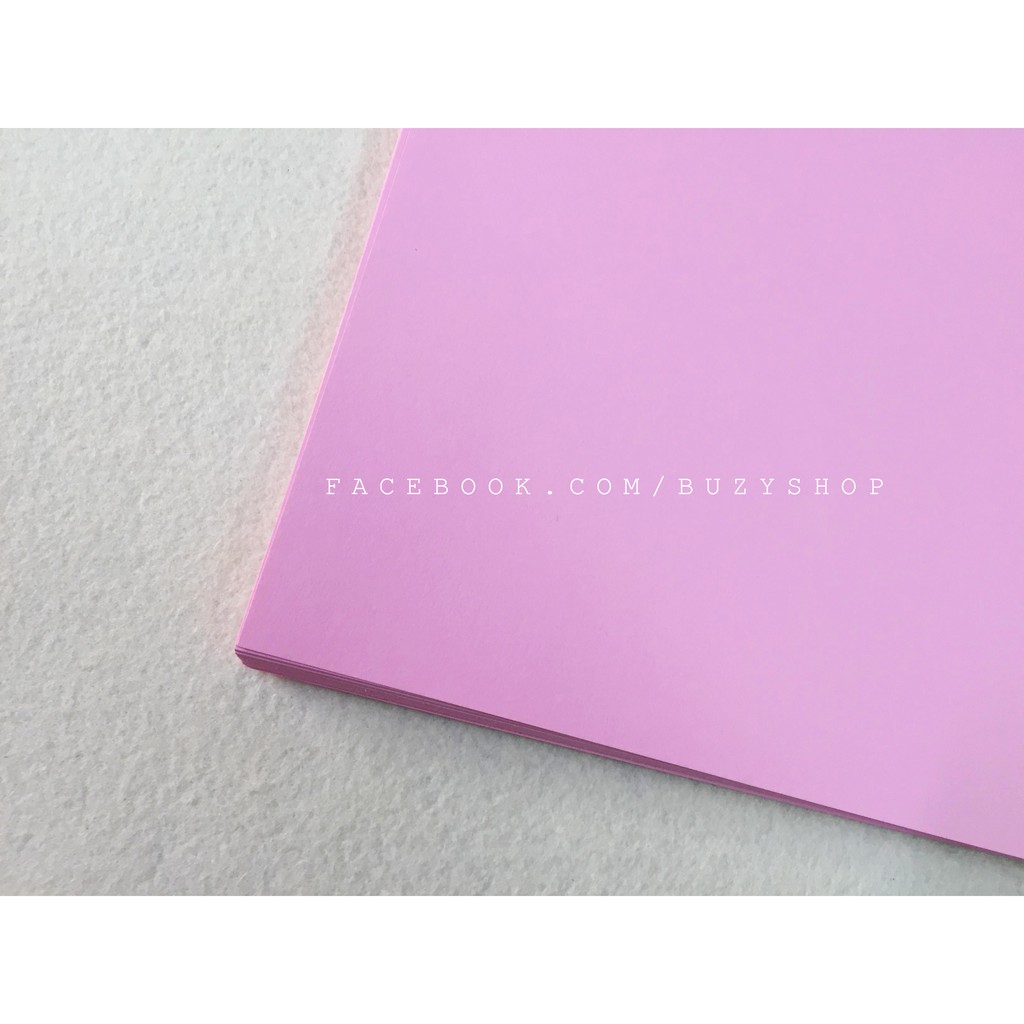 Giấy Màu, Bìa Màu, Giấy Làm Thiệp, Scrapbook (A4) (Xấp 10 Tờ) (Hồng phấn)