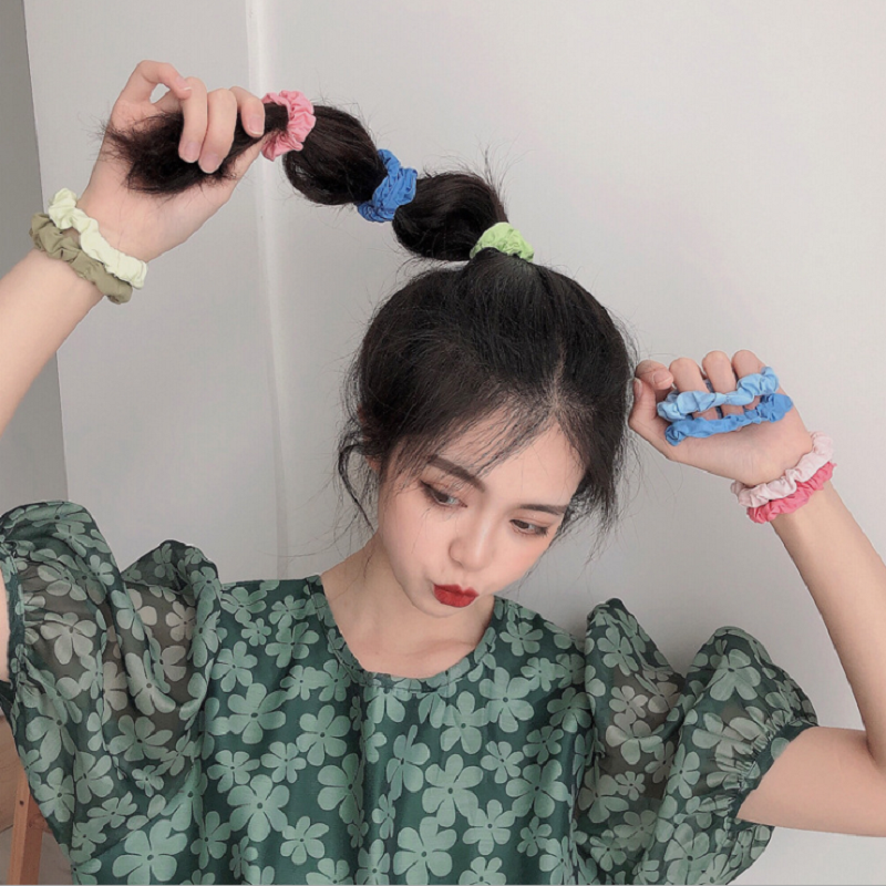 Set 3 dây buộc tóc MANYUE co giãn tốt phong cách cổ điển cho nữ