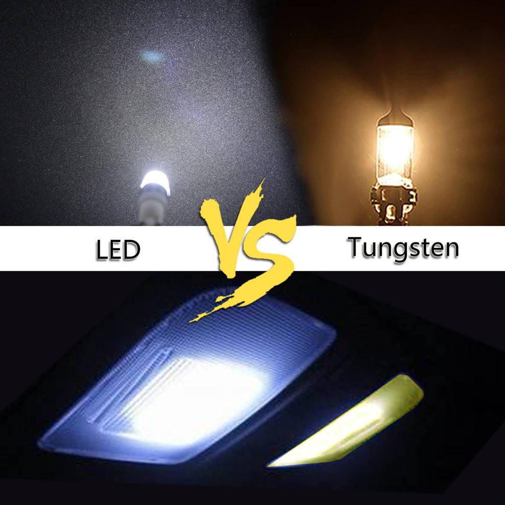 ▥❍▥Bóng Đèn LED T10 Chip 5730 Gắn Lùi, Biển Số Xe Ánh Sáng Khuếch Tán Ba Chiều 720 Độ 6000K