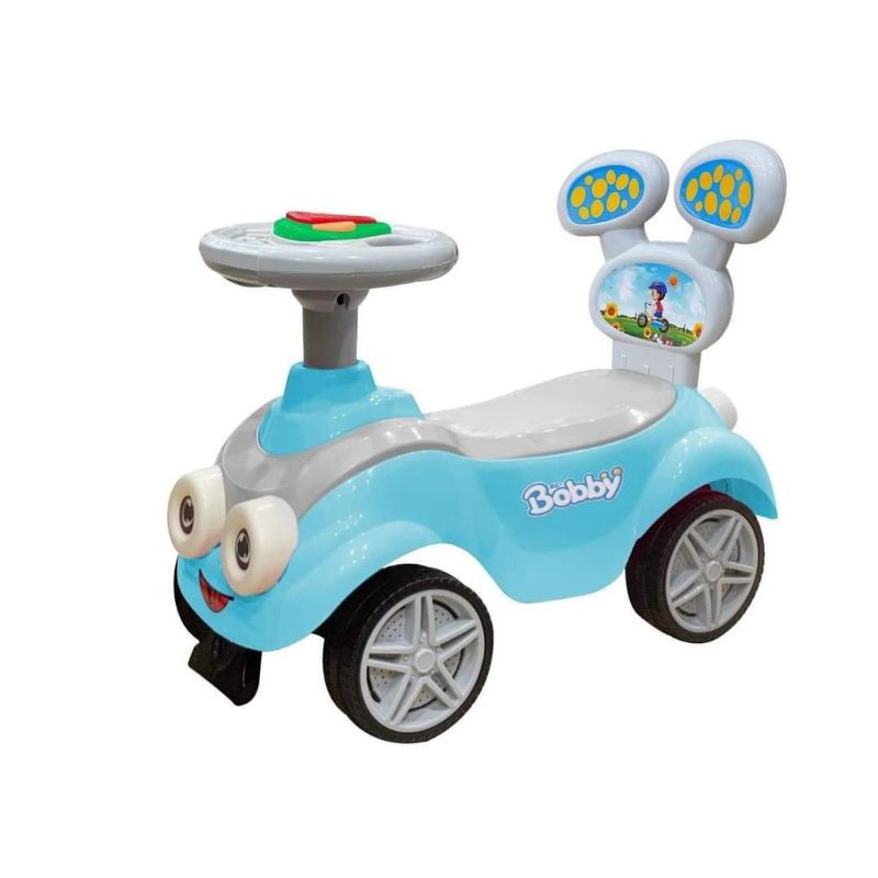 Xe bơi chòi chân CÁC CON THÚ cho bé có nhạc + còi + thùng đồ + tựa lưng (Xe chòi chân cho bé) mom heo