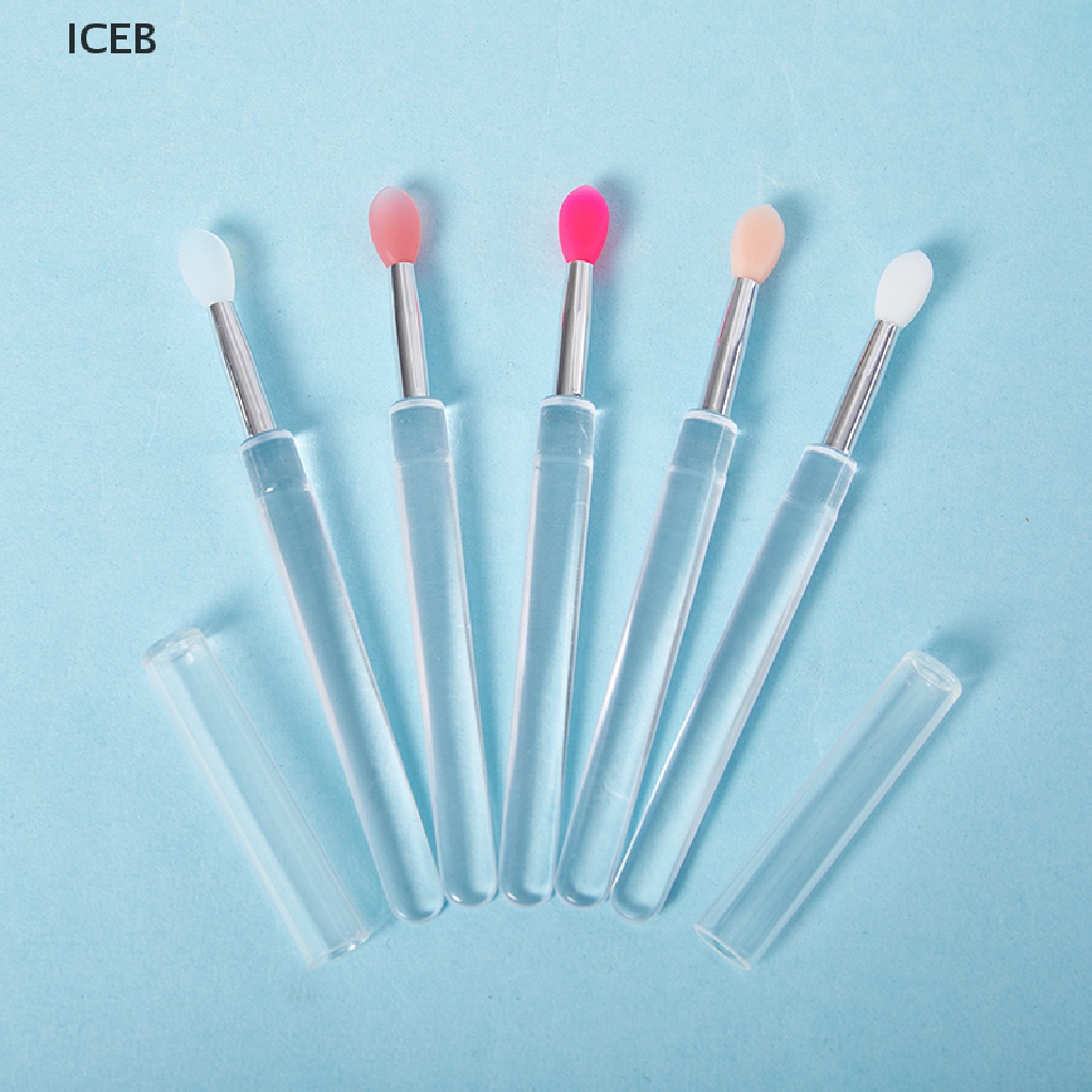 Ic Bộ 2 Cọ Son Bóng Silicone Với Nắp Đậy Bụi Bẩn my