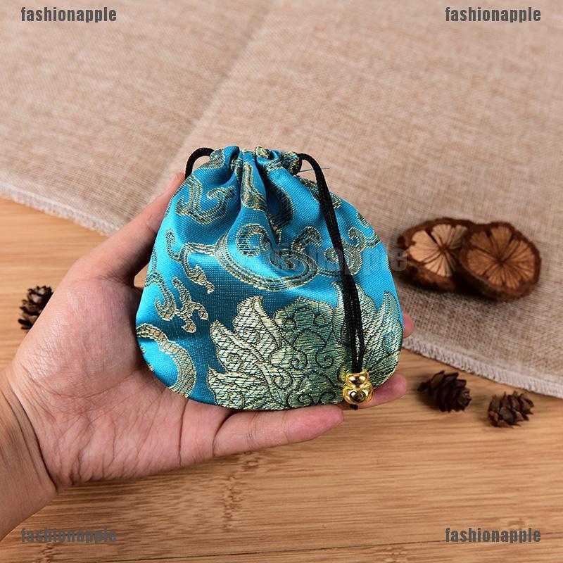 Set 10 túi rút bằng lụa  phong cách Trung Hoa đựng nữ trang tiền xu