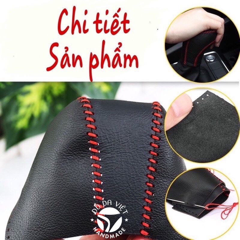 Bọc cần số KIA SELTOS 2019 - 2023,CERATO 2019 - 2021, K3 2021 -2023 số tự động da bò thật 100% da bò thật