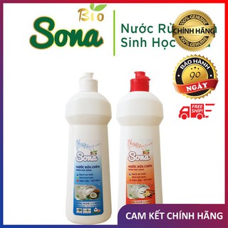 Nước Rửa Chén, Nước Rửa Bát Sona 800gr - Hương Quế/ Hương Dừa