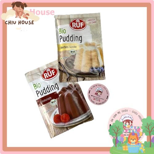 Bột Pudding hữu cơ Vani và Socola Ruf Đức cho bé 6m+ CHIU HOUSE