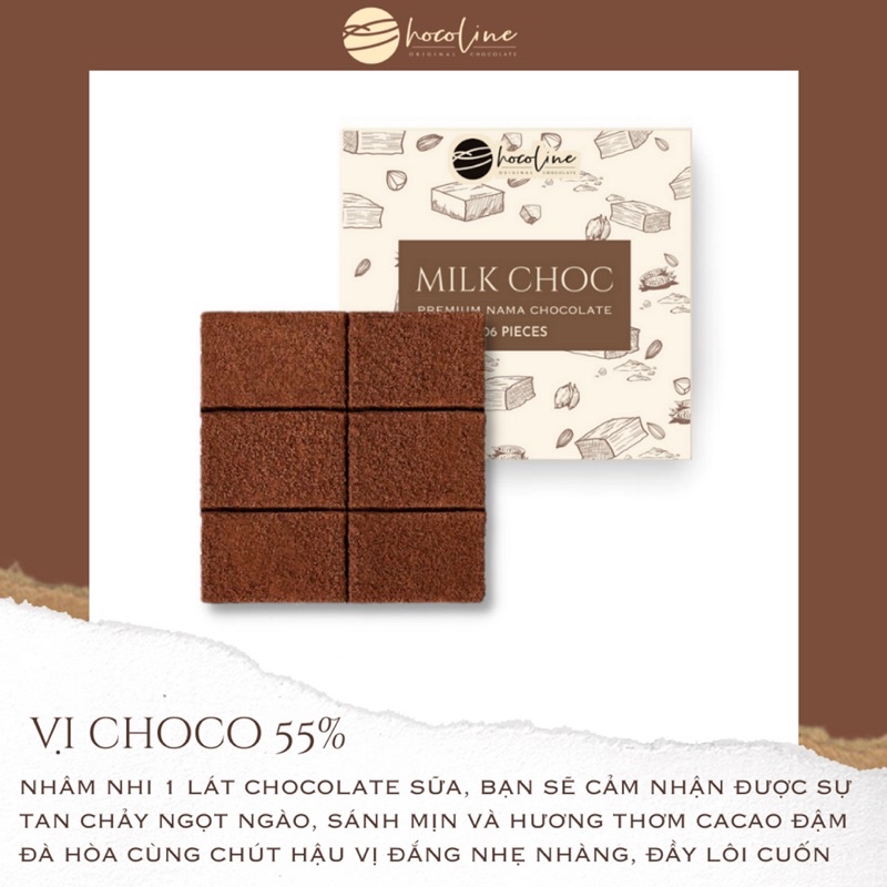 [CHỈ GIAO HCM] SOCOLA TƯƠI VỊ SỮA NAMA MILK CHOCOLATE - CHOCOLINE