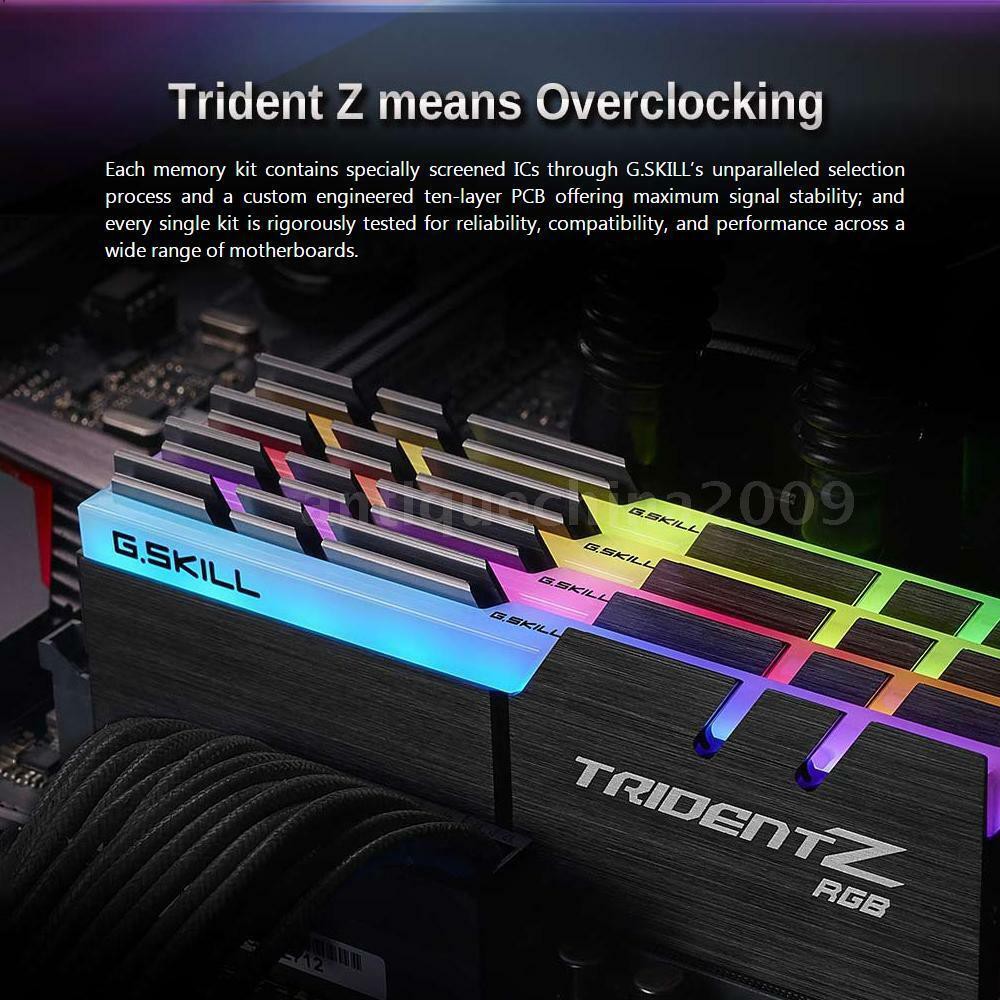 Ram G.SKILL TridentZ RGB Series 16GB (2 x 8GB) 288-Pin DDR4 3200MHz.