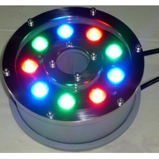Đèn LED âm nước 9w có lỗ đổi màu