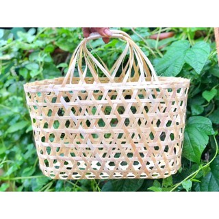 Giỏ đựng quà hoa quả đan bằng tre
