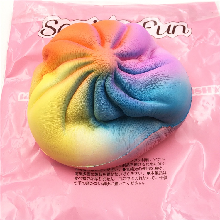 Squishy Lớn JUMBO Hình bánh bao 7 sắc Đồ Chơi Xốp Giảm Stress Hình mềm mịn dễ Thương đàn hồi Cho Bé