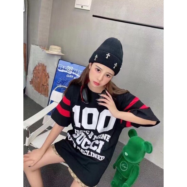 Áo thun nữ ngắn tay form rộng thương hiệu thời trang Gucci GG/GC cao cấp