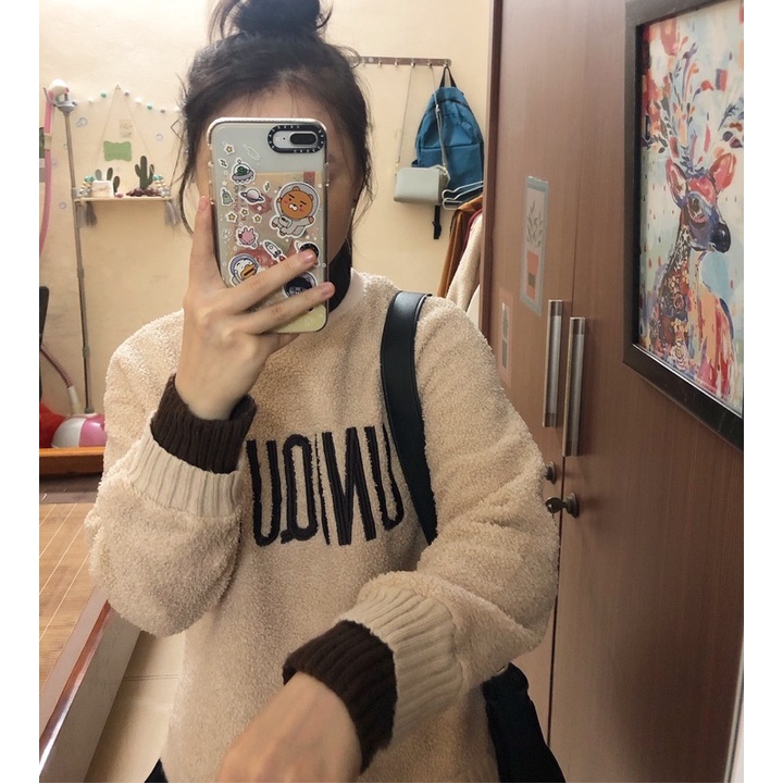 Áo bông thêu chữ Unique 2hand