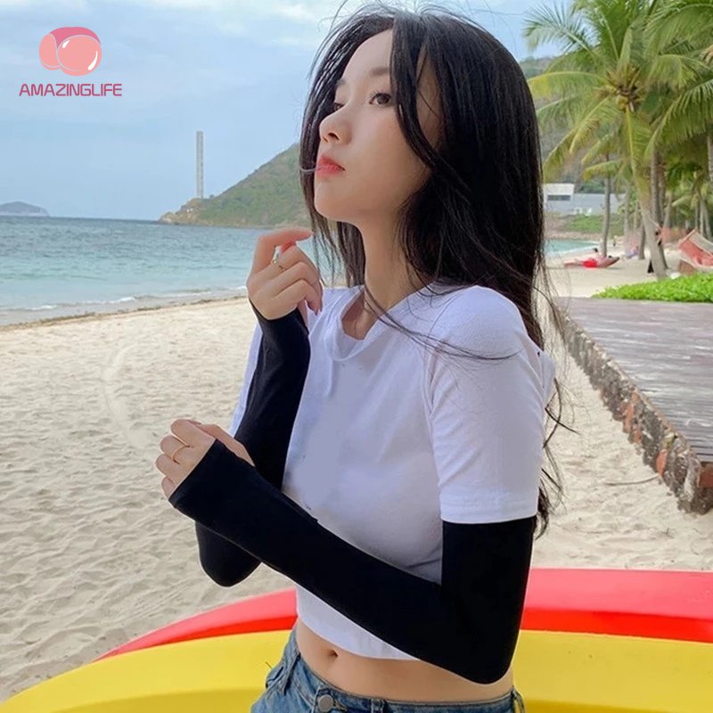 Găng Tay Chống Nắng / Tia UV Co Giãn Màu Trơn Đơn Giản Dùng Khi Chạy Bộ / Câu Cá / Chạy Bộ / Mùa Hè