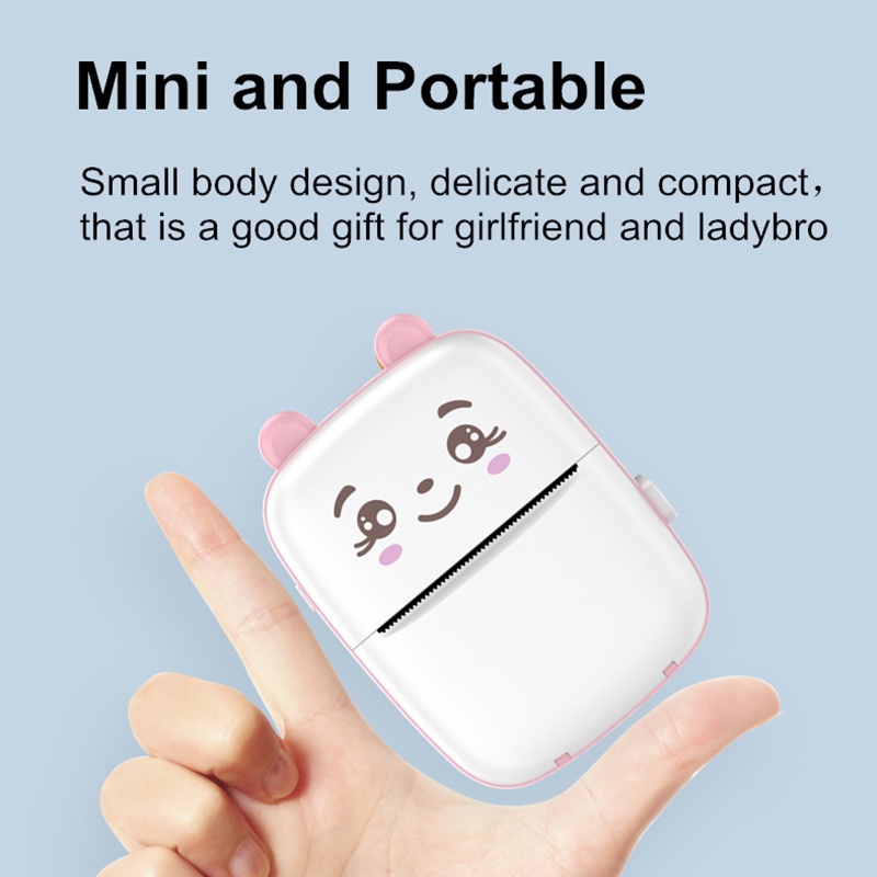 Máy In Nhiệt Mini Không Dây Bluetooth Bỏ Túi 57mm Cho Android IOS