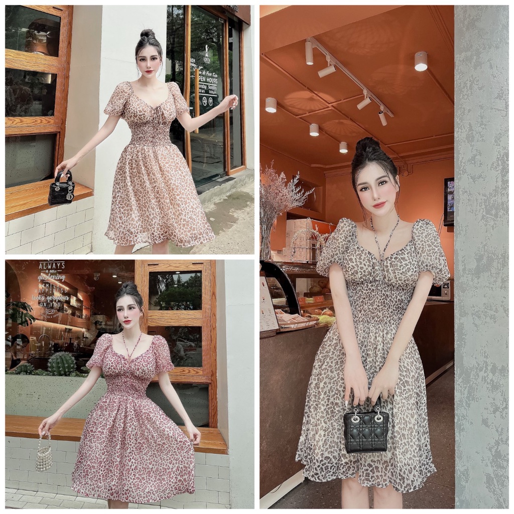 Đầm voan báo cổ yếm