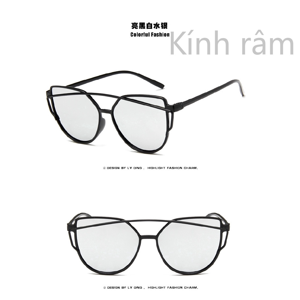 Kính mát thời trang kiểu dáng mắt mèo độc đáo phong cách Vintage cá tính