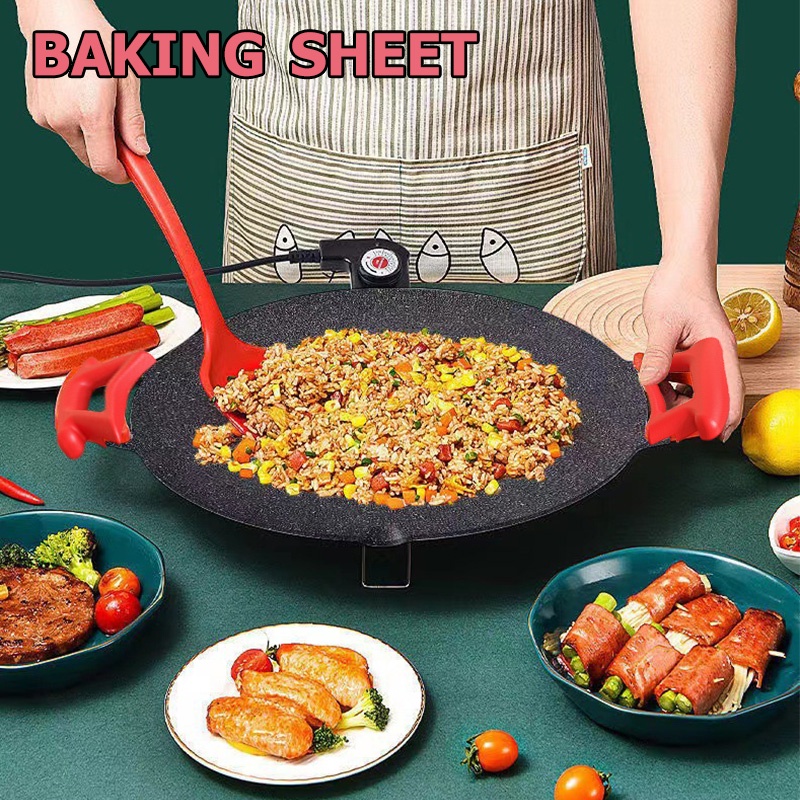 Khay Nướng Thịt Bbq Tấm Điện Ngoài Trời Chảo Nướng Di Động Chống Dính J154