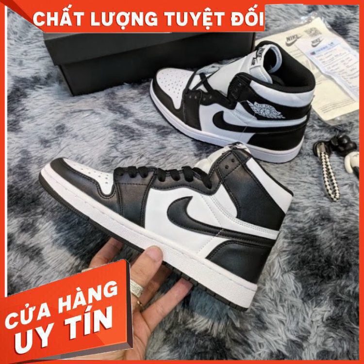 Giày Thể Thao Jordan cao cổ đen trắng, đủ size nam nữ 36-43