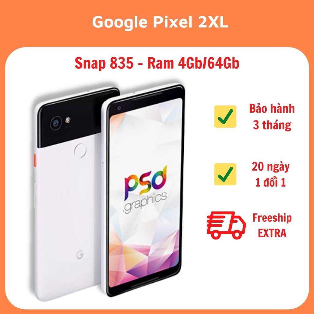 Điện Thoại GG Google Pixel 2 XL SnapDragon 835 4GB 64Gb Likenew Chơi Game thumbnail