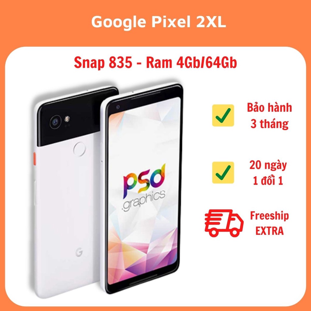 Điện Thoại Google Pixel 2 XL SnapDragon 835 4GB/64Gb Likenew Chơi Game Tốt Chính Hãng Cũ Giá Rẻ | BigBuy360 - bigbuy360.vn