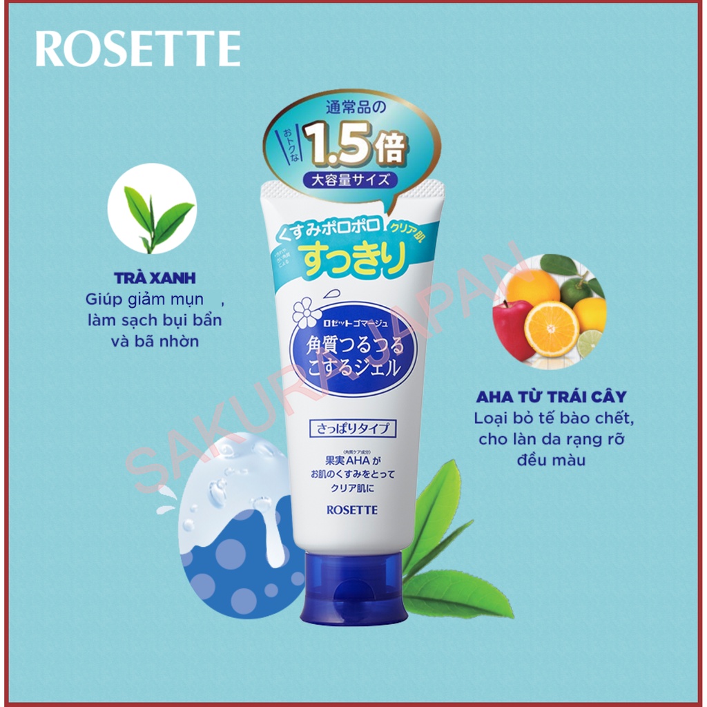 Gel tẩy tế bào chết dành cho mọi loại da rosette peeling gel Nhật Bản tuýt 120g hạn chể mụn sạch dầu thừa cho da | BigBuy360 - bigbuy360.vn