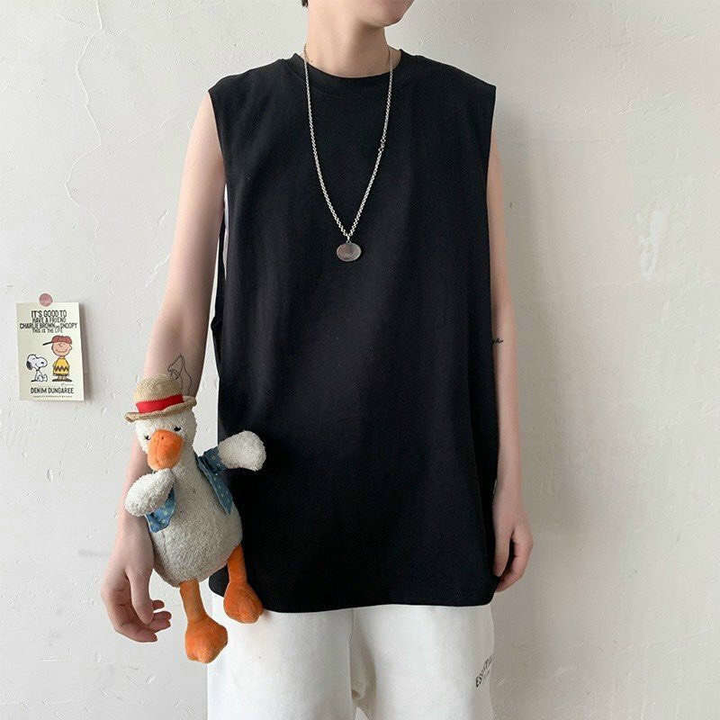 Áo thun nam nữ unisex sát nách chất thun trơn co giãn 4 chiều