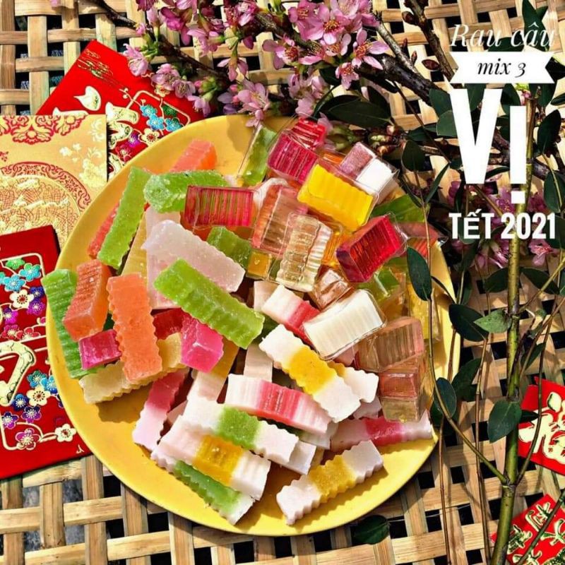 Mứt rau câu mix 3 loại Kim Vân 1kg