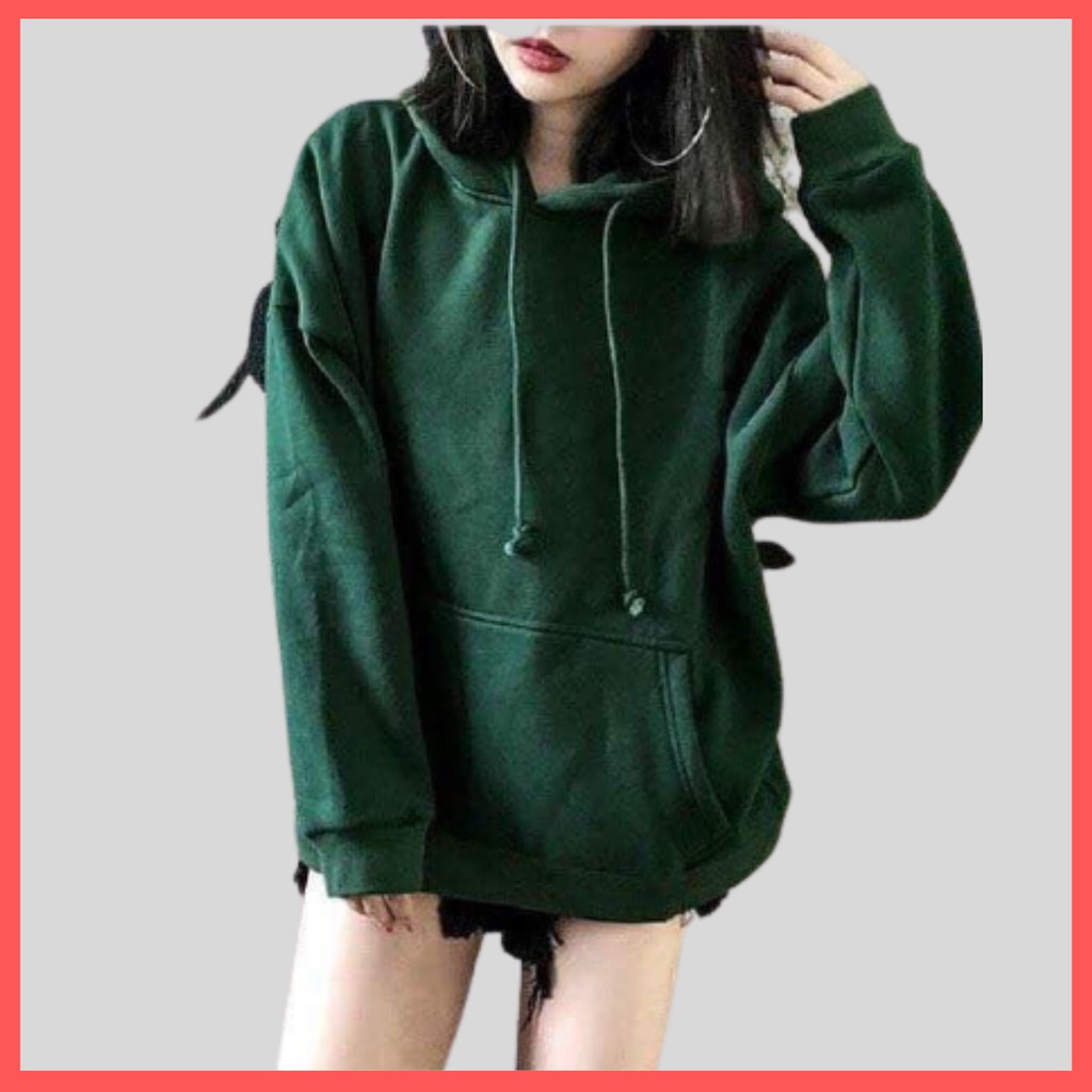 Áo hoodie áo khoác chui unisex nam nữ chất nỉ ngoại dày đẹp free size 65kg màu xanh dương