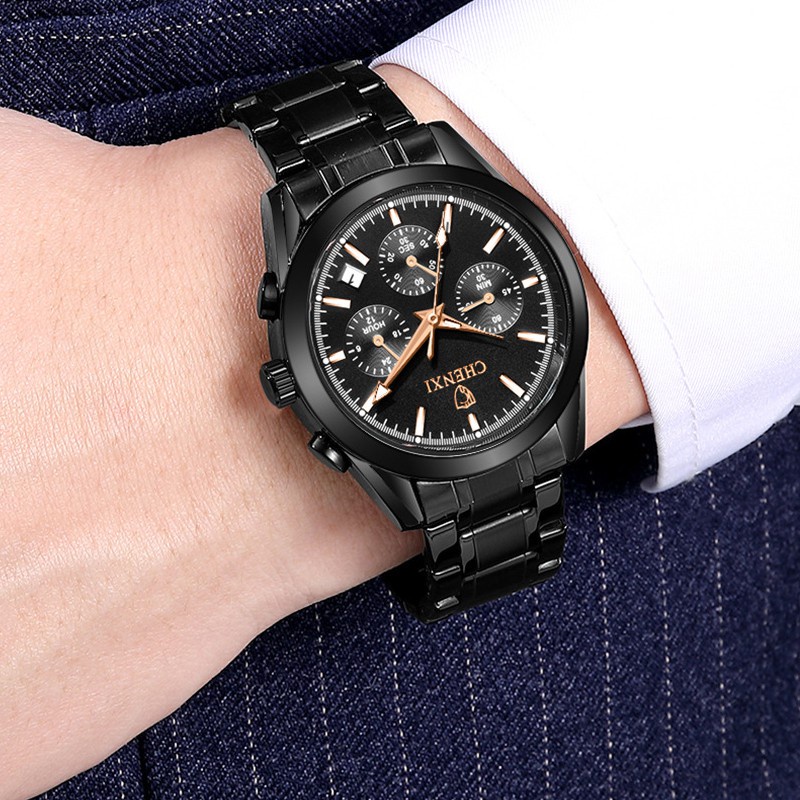 Đồng Hồ Đeo Tay Chexi Chống Thấm Nước Bằng Thép Không Gỉ Sang Trọng Cho Nam
