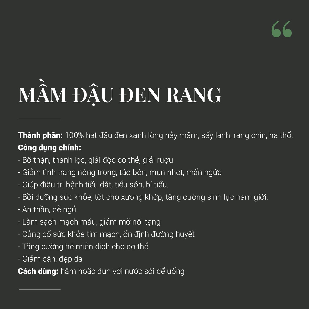 Trà Mầm Đậu Đen Rang Thanh Lọc Hạnh Tâm - Nhằm Nhăm 3Con Gấu Detox, Giảm cân, Giảm Mụn, Đẹp Da