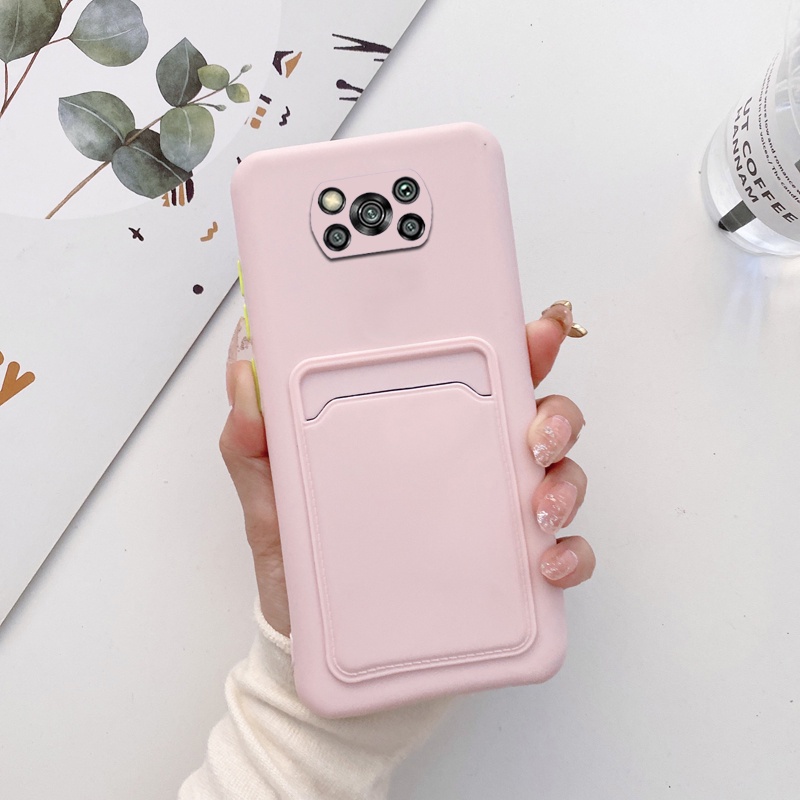 Ốp điện thoại Koosuk silicone mềm có túi thẻ cho POCO X3 Pro Pocophone X3 NFC