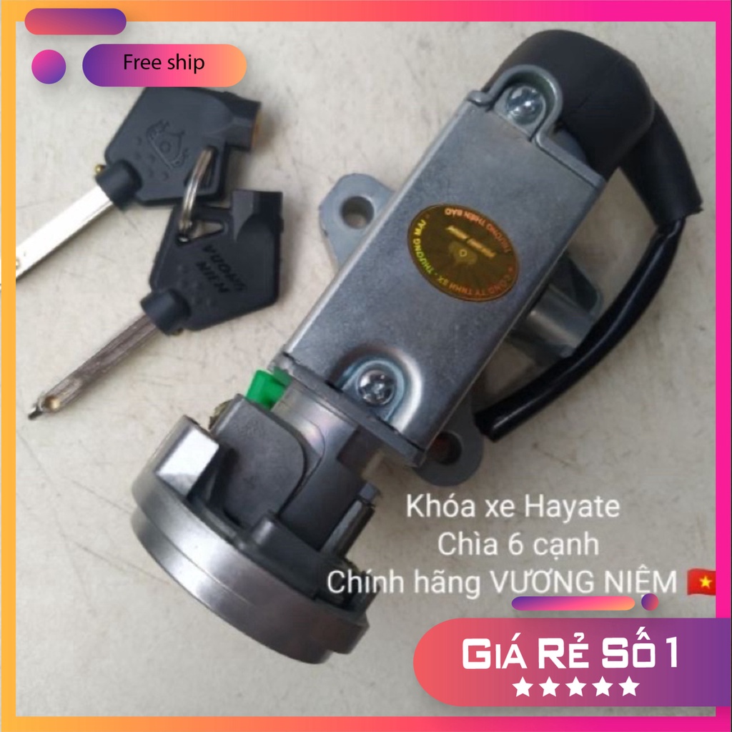 HCM- Bộ Ổ Khoá Xe Su Hayate Chìa 6 Cạnh Chống Trộm Cao Cấp Chính Hãng VƯƠNG NIỆM ĐỒ CHƠI XE MÁY GIÁ SỈ