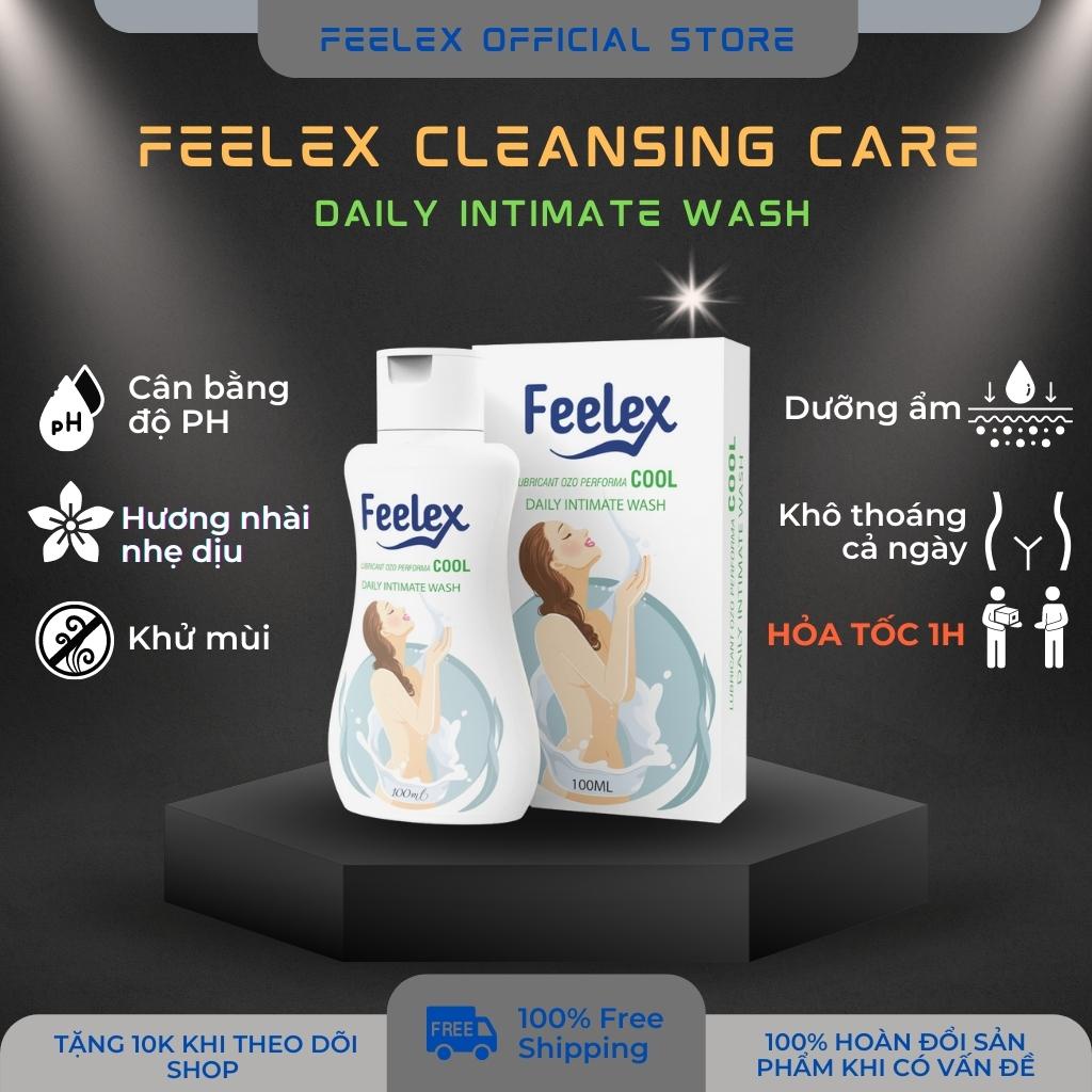 Dung dịch vệ sinh phụ nữ Feelex Daily  Intimate Wash làm hồng se khít khử mùi, diệt khuẩn loại bỏ viêm nhiễm  - Lọ 100ml