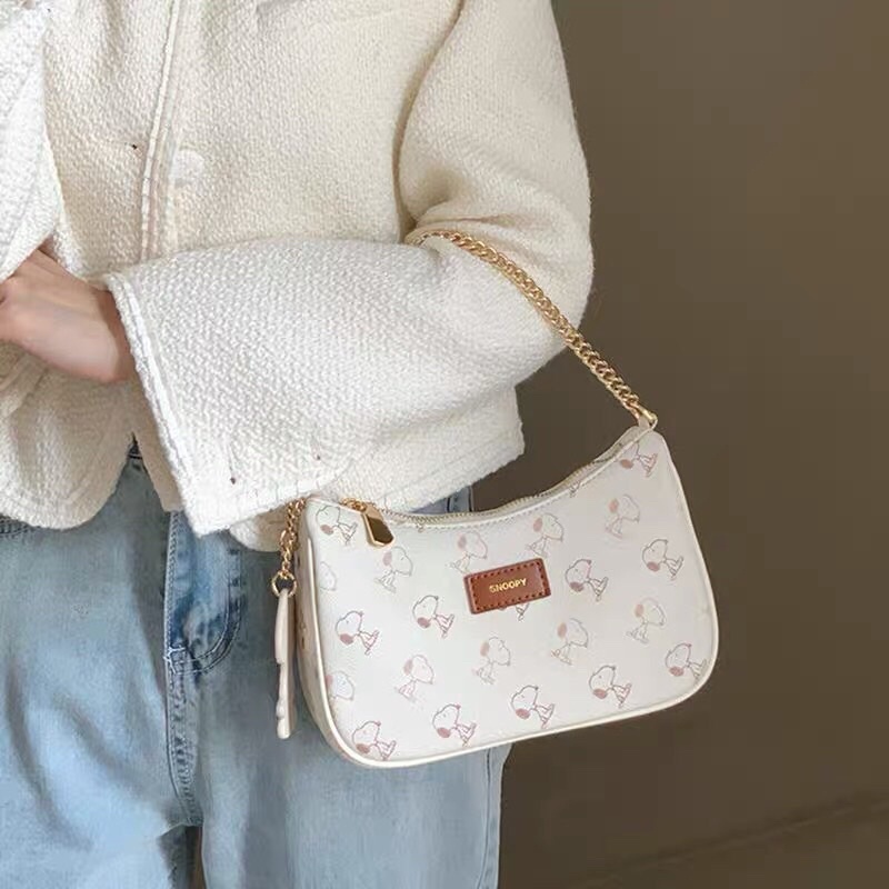 Set 2 Snoony Túi Xách Nữ Đeo Chéo in hoạ tiết cún tặng kèm móc cún❣️Freeship❣️