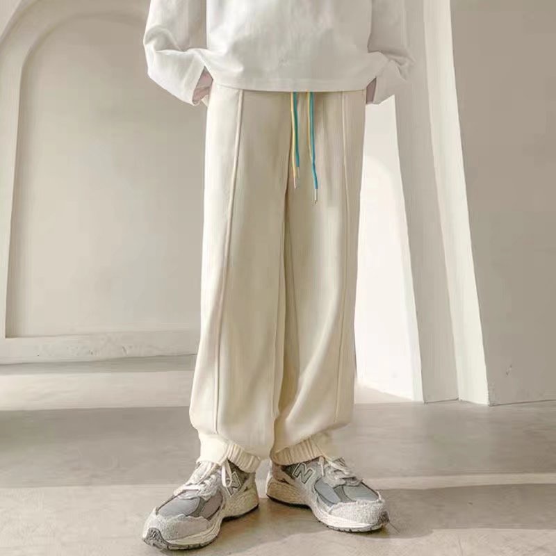 Quần nam thời trang hàn quốc quần jogger nam Đồng bằng simple quần baggy pants nam