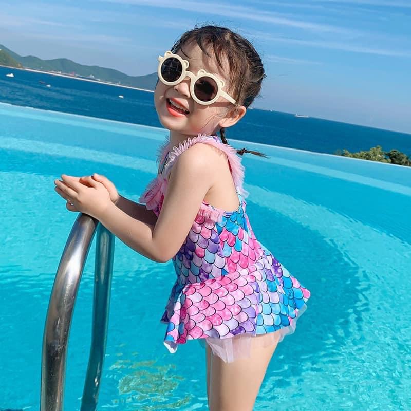 [8 - 40kg - Hàng sẵn] Đồ Bơi Bé Gái Kiểu Dáng Nàng Tiên Cá BG-25