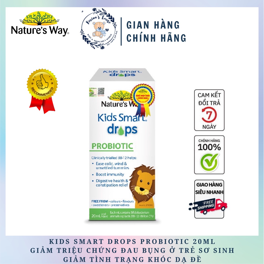 Siro Uống Nature's Way Kids Smart Drops Probiotic Bổ Sung Men Vi Sinh Cho Bé 20ml
