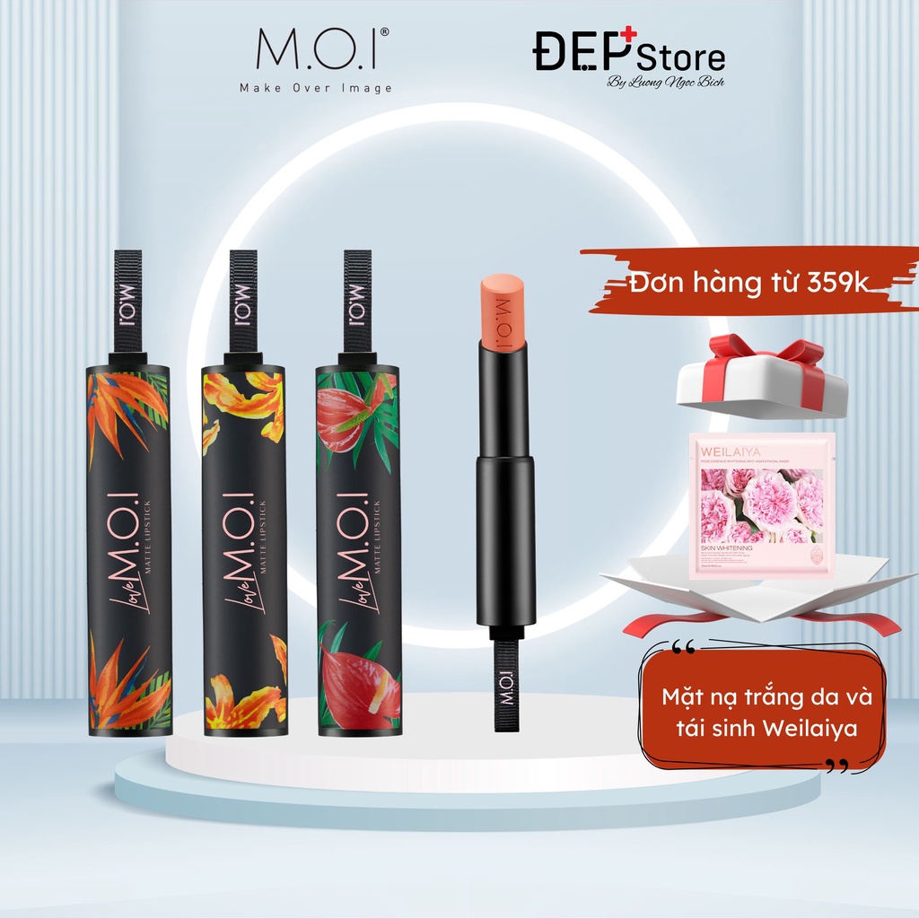 Son Môi Lì MOI Cosmetics nhiều dưỡng bám màu 6-8 tiếng 4g