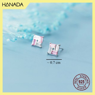 Bông Tai Bạc 925 Hanada Vuông 0366