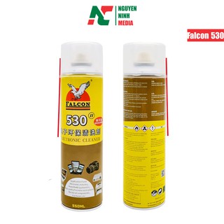 (Loại 1) Bình Xịt Tẩy Rửa Màn Hình, Keo Kính Falcon 530 Dung Tích 550ml