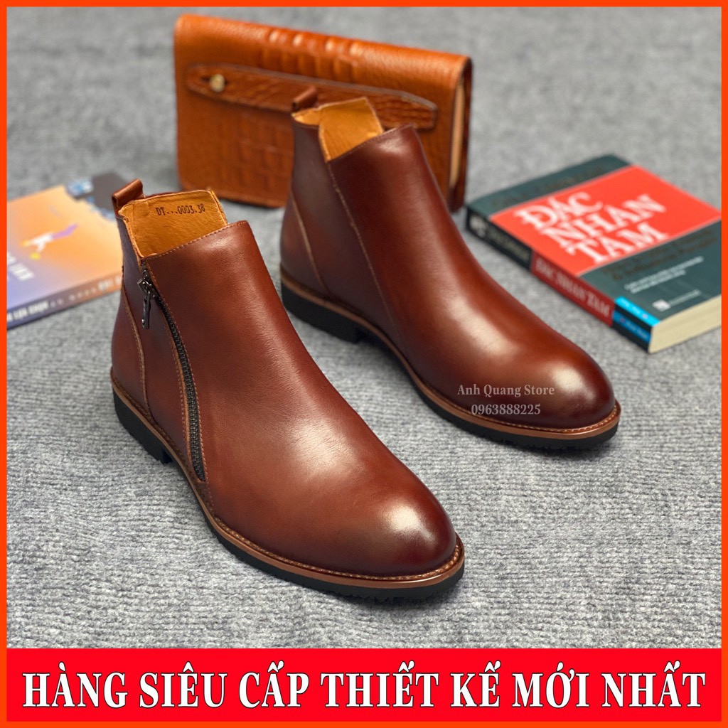 Giày Da Nam Cao Cấp Chất Liệu Da Bò Nhập Khẩu Ý - Đế Cao Su Đúc Siêu Bền - Phong Cách Trẻ Trung Năng Động GT668